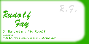 rudolf fay business card